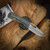McNees Knives Little Dixon Green/ Blue Atomic Frag, Stonewashed Hardware 3.25