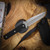 McNees Knives FX Stalker Stonewashed Atomic, Black G-10