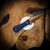 Auxiliary Manufacturing Pocket Bowie Fixed Blade Knife - Premium 14c28n Steel, Blue Micarta Handle & Rose Gold PVD Blade
