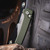 Protech Knives Scapegoat Compact Auto by Ramon Chavez - Green Aluminum Handle, MagnaMax Blade, Deep Carry Clip RCS1105-Green