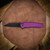 Protech Knives Malibu: Stylish Purple Button Lock Flipper with Magnacut Wharncliffe Blade, DLC Black Finish