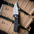 Protech Knives SBR - Les George Designed Short Bladed Rockeye Auto Knife | Black Textured Handle, 2.5" S35VN Blade, Deep Carry Clip LG405