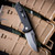 Protech Knives SBR - Les George Designed Short Bladed Rockeye Auto Knife | Black Textured Handle, 2.5" S35VN Blade, Deep Carry Clip LG405