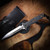 Heretic Knives Mini Nephilim Stonewash Standard, Carbon Fiber Scales