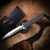 Heretic Knives Mini Nephilim Stonewash Standard, Carbon Fiber Scales H069-2A-CF