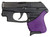 Hogue 18116 HandAll Hybrid Grip Sleeve made of Rubber with Textured Purple Finish for Ruger LCP with Crimson Trace TSW|95299