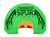 Foxpro CSMOUTHBACKWING Crooked Spur Back Wing Diaphragm Call Triple Reed Turkey Sounds Attracts Turkeys Green TSW|126598