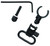 Uncle Mike's 13912 Magnum Band Swivel Set Quick Detach 115 CFL Tri-Lock Blued 1" Loop for .630-.675" Mag Tubes TSW|44102