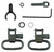GrovTec US Inc GTSW46 Barrel Band Swivel Set Shotgun 1" Black Steel