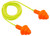 Pyramex RP3001 Reusable Earplugs Polymer 24 dB Behind The Neck Orange/Yellow Adult 50 Pair TSW|59008