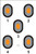 Action Target 530OC100 Bullseye Bullseye Paper 23" x 35" Multi-Color 100 Per Box TSW|116051