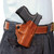 DeSantis Gunhide 019TAB6Z0 Mini Scabbard OWB Tan Leather Belt Slide Fits Glock 19/19X/19 G5/23/32/36 Right Hand TSW|159231