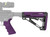 Hogue 15655 OverMolded 2-Piece Kit Purple OverMolded Rubber Black Synthetic Collapsible for AR-15, M16, M4 TSW|95292