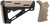 Hogue 15356 OverMolded Collapsible Buttstock Black Synthetic Flat Dark Earth OverMolded Rubber & Flat Dark Earth Rubber Finger Grooved Grip for AR-15, M16 with Mil-Spec Buffer Tube (Tube Not Included) TSW|147468