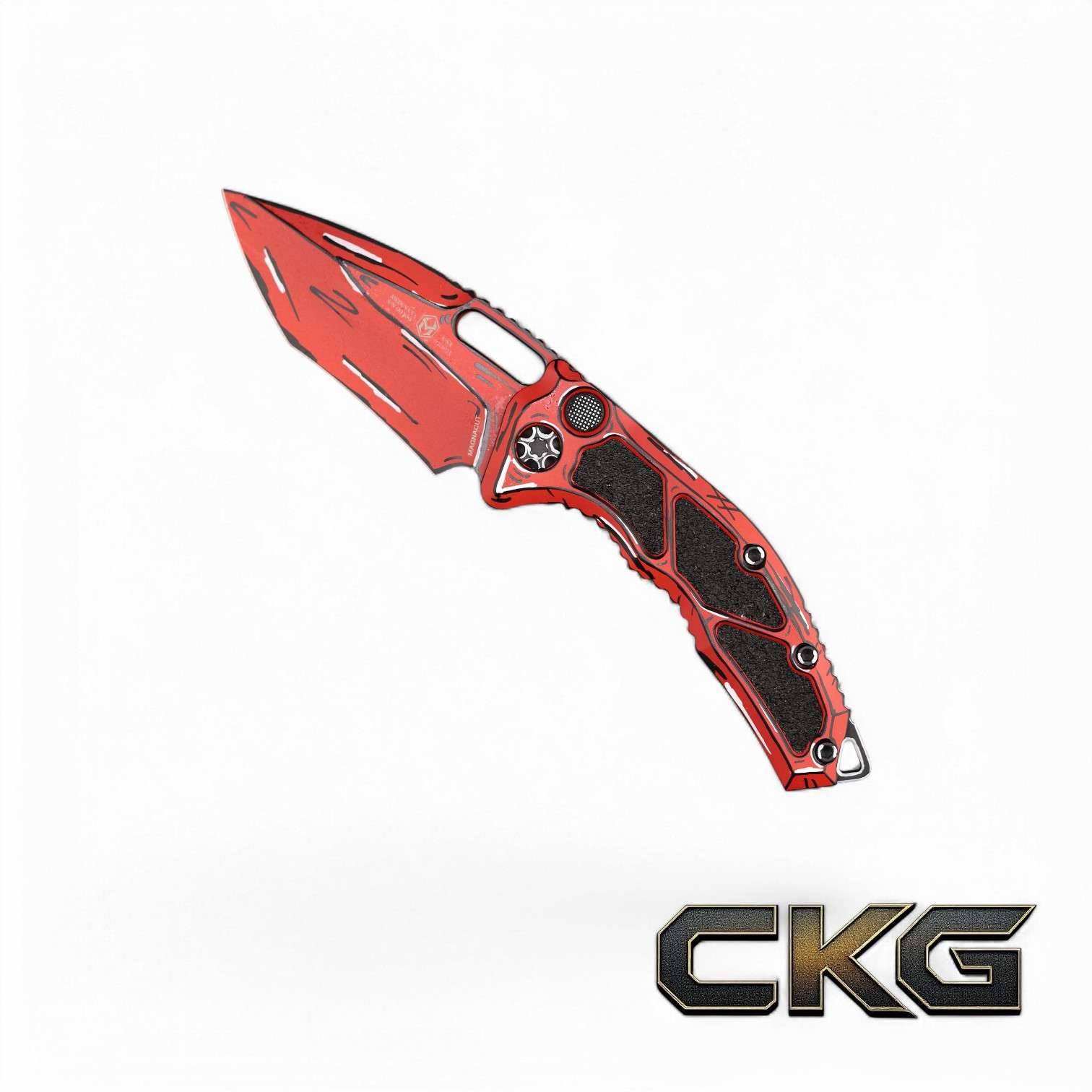 Heretic Knives Medusa Auto Cel Shade Red | Cajun Knife