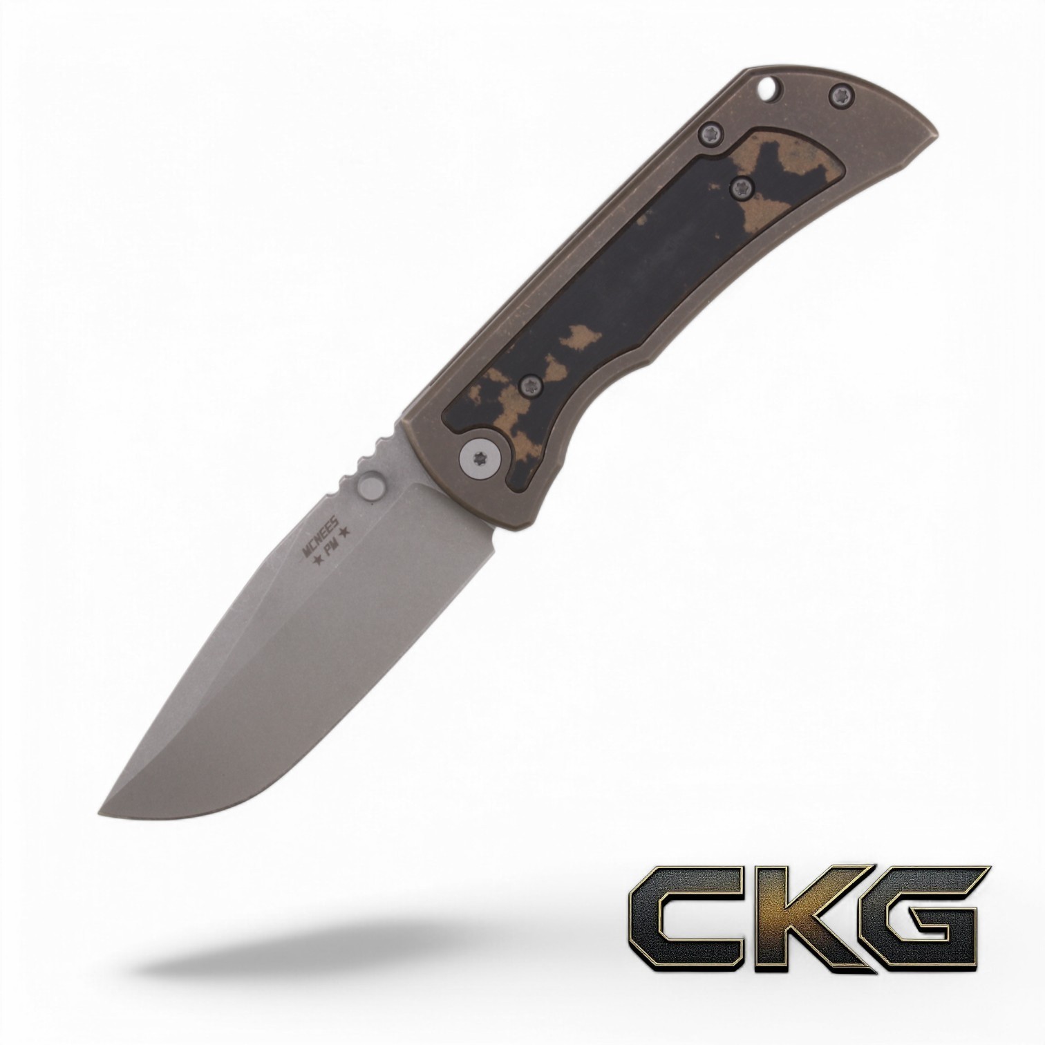 McNees Knives MAC2 3.5- Atomic Bronze cowboy Richlite Inlay