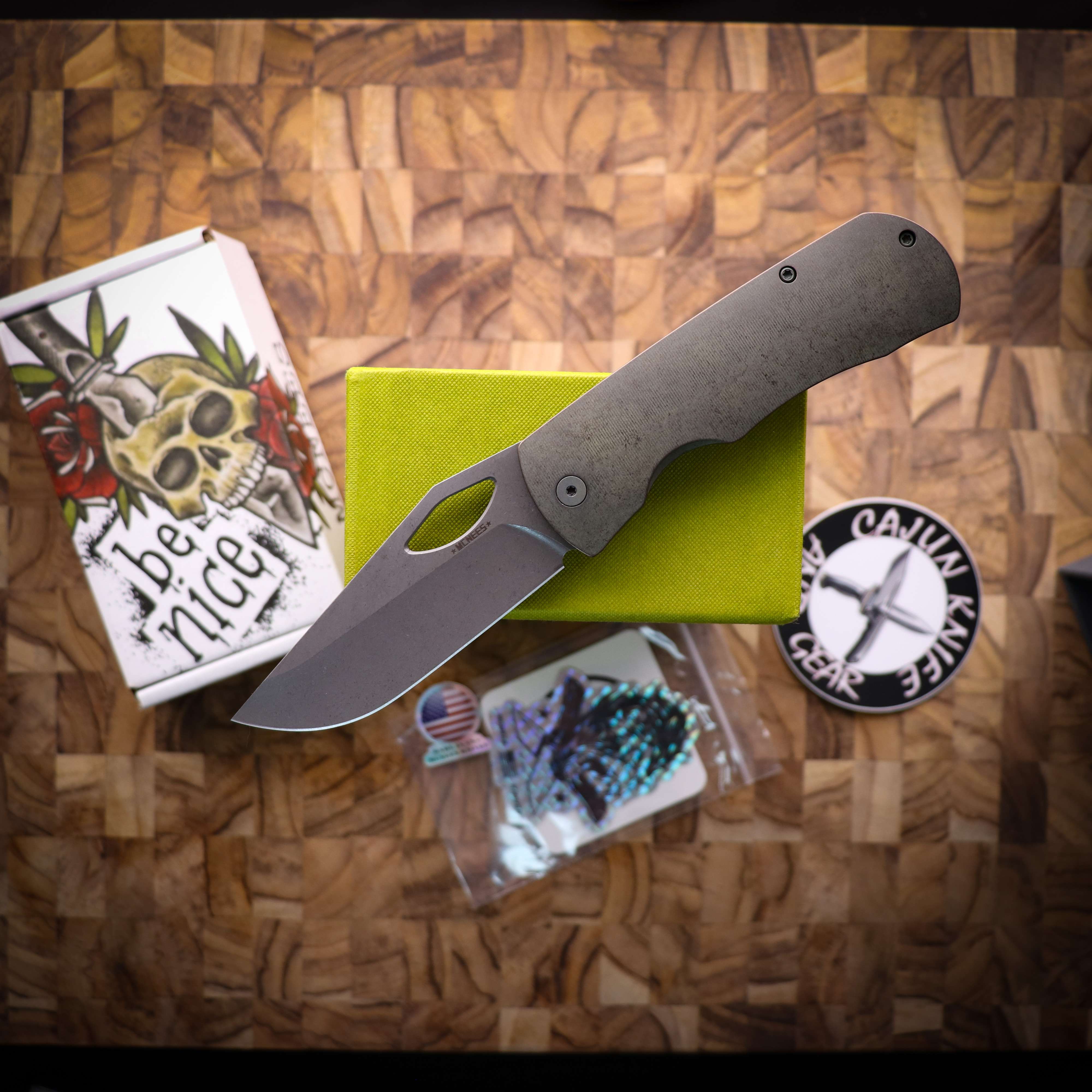 Premium Mcnees Dixon Green Bronze knife for EDC