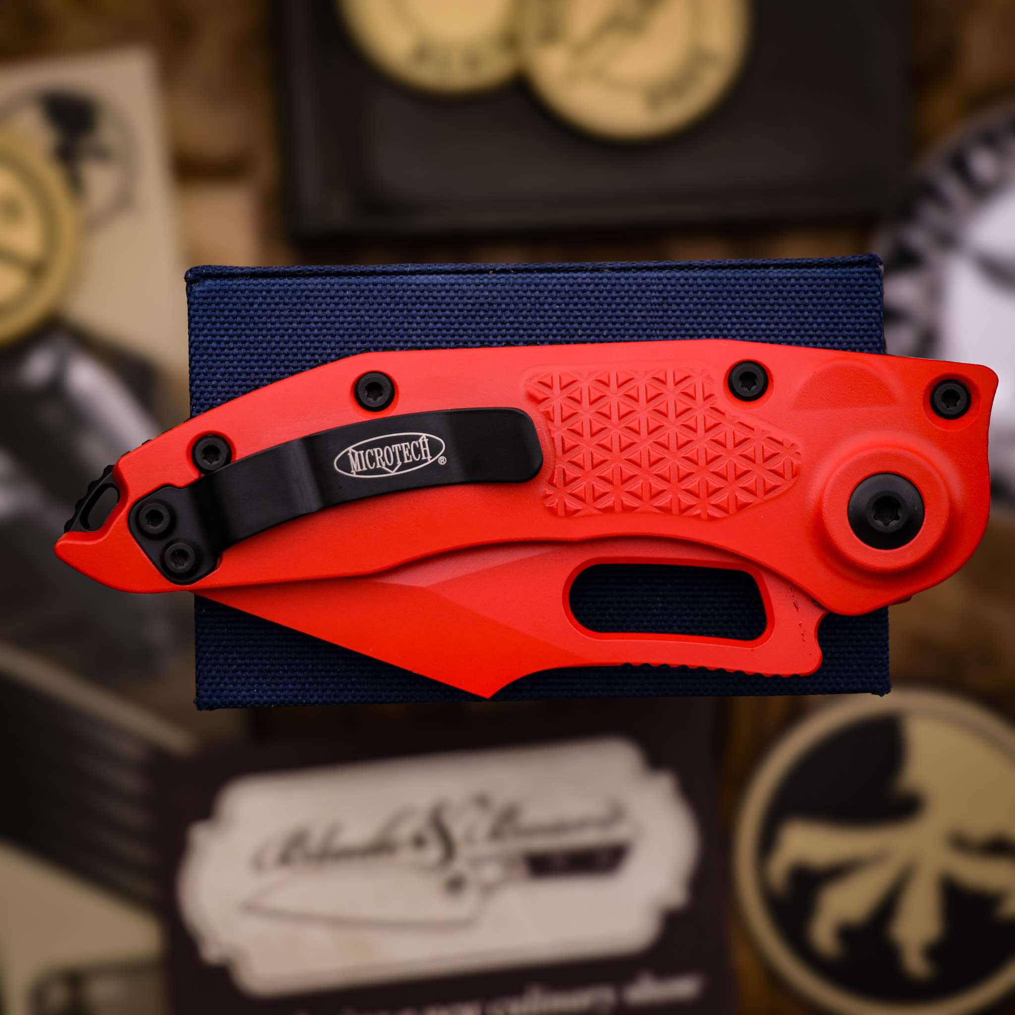 Buy Microtech Knives Stitch S/E Cerakote Red Handle & Blade