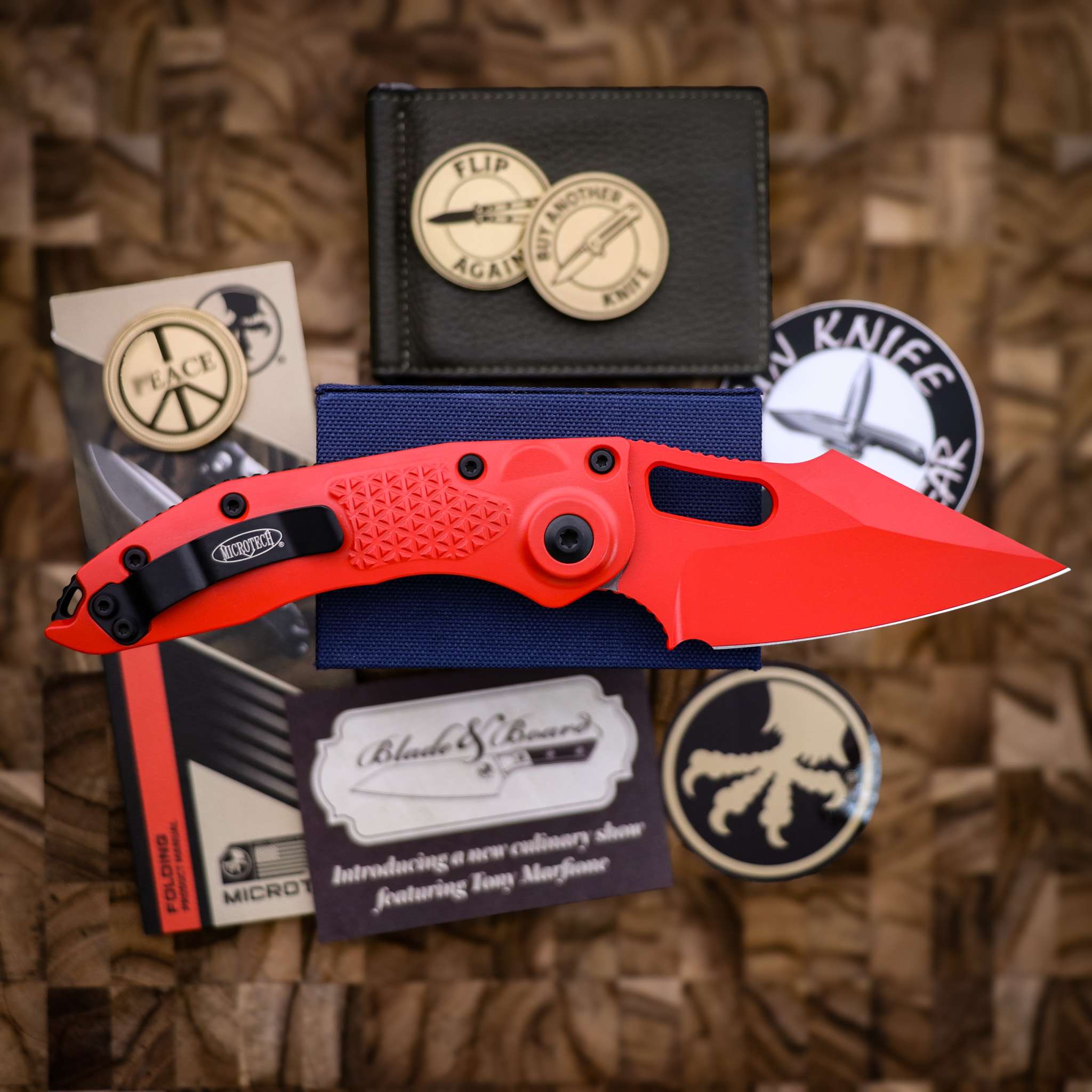 Buy Microtech Knives Stitch S/E Cerakote Red Handle & Blade