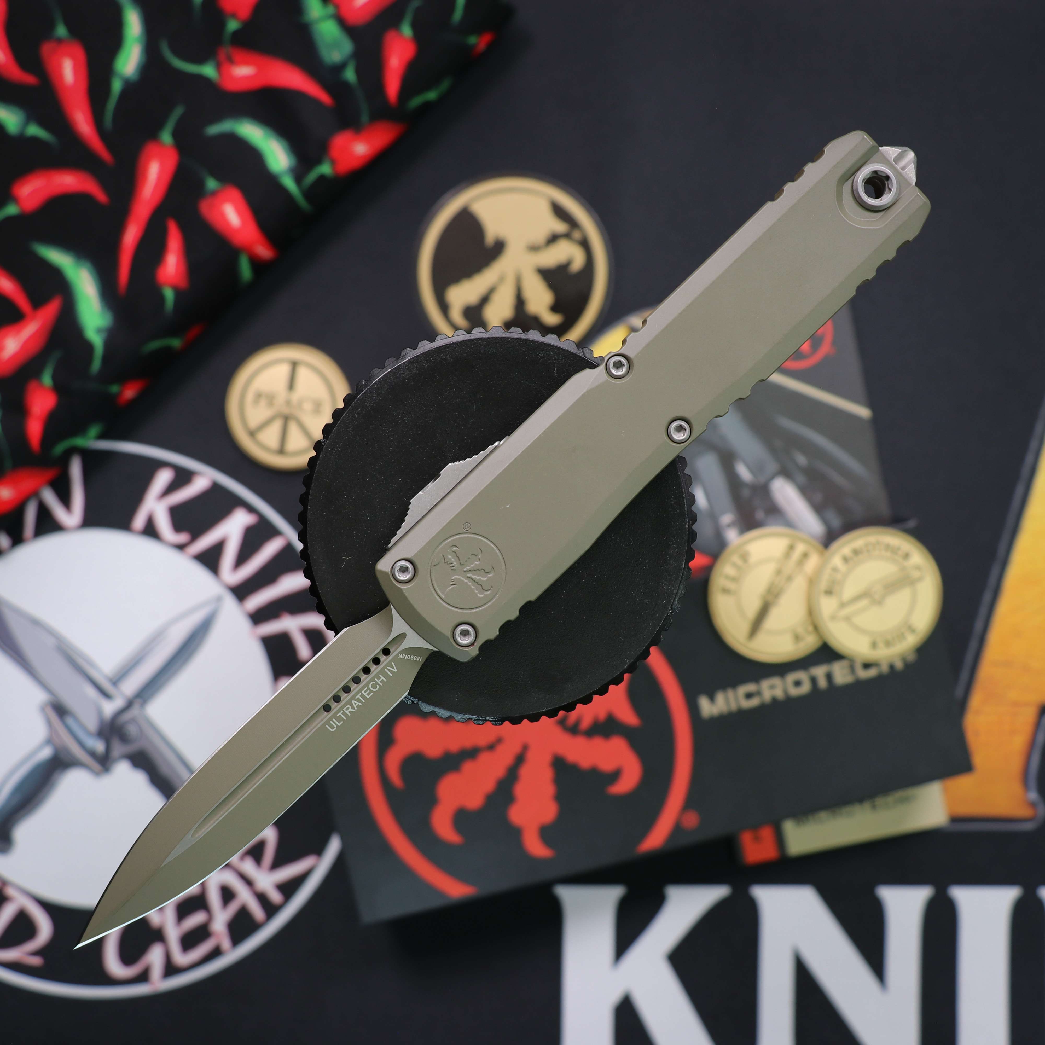 Shop MICROTECH ULTRATECH Gen IV D/E Knife - Cerakote Moss Green