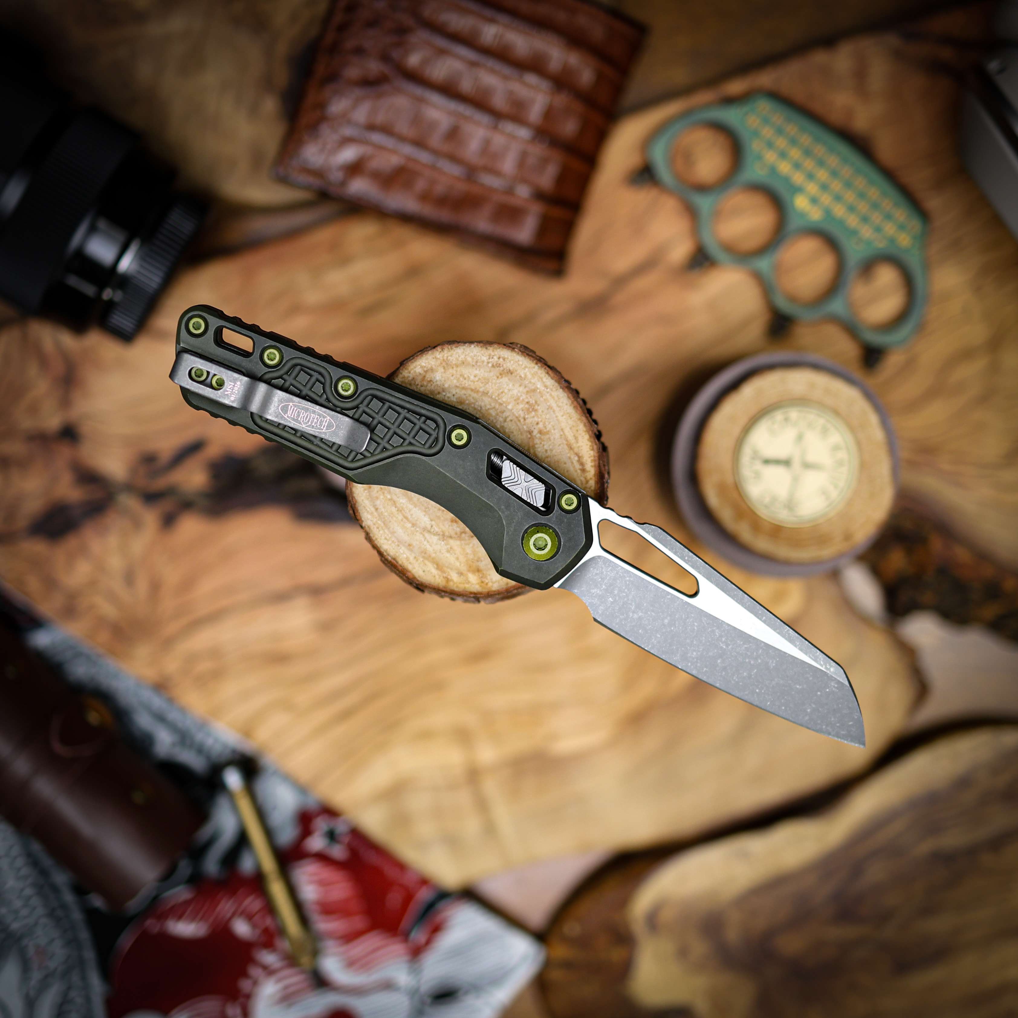 Microtech MSI Frag Distressed Grenade Green Apocalyptic