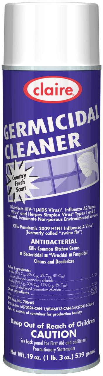 Claire Germicidal Cleaner Aerosol 19 oz. (Formerly FORE Bafix