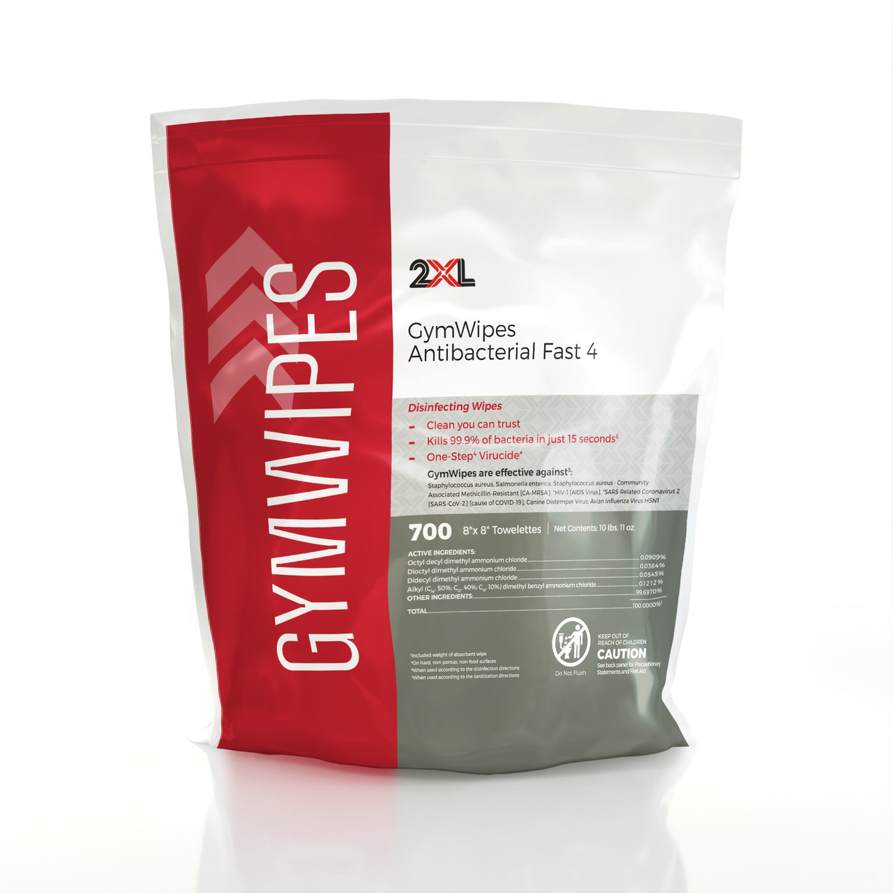 2XL Gym Wipes Antibacterial Fast 4 Disinfecting Wipes - 700 8