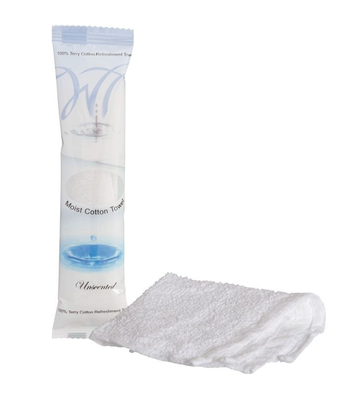 Cotton Refreshment Towel 12"x12" each Unscented Fore Supply Company