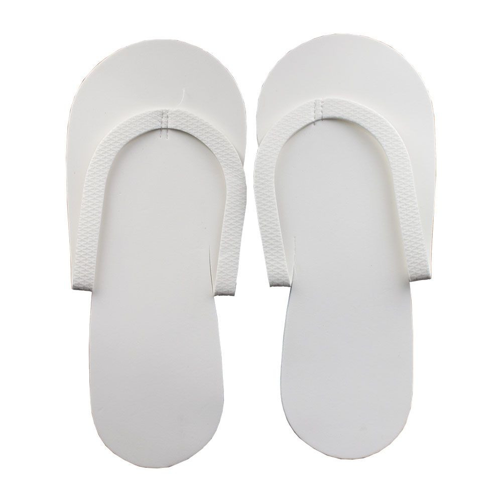 Foam Pedicure Slippers (white) (12 pairs per unit)
