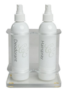 Clear Acrylic Open 8 oz. Double Bottle Holder