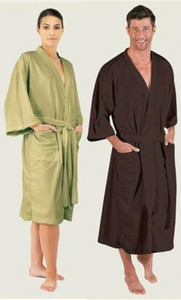 Canyon Rose Plush Mens White Spa Robe M/L Canyon Rose Plush Mens White Spa Robe M/L