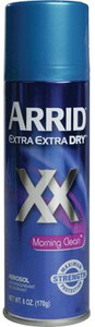 Arrid XX Spray Morning Clean Antiperspirant / Deodorant 6 oz. Aerosol Arrid XX Spray Morning Clean Antiperspirant / Deodorant 6 oz. Aerosol