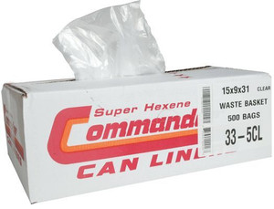 Can Liners 45 Gal (40"x48") 250/cs(25bgs/10rls) -Clear- HD # Can Liners 45 Gal (40"x48") 250/cs(25bgs/10rls) -Clear- HD #