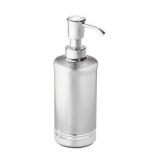 York Stainless Split Finish Metal Soap Dispenser - 8 oz.