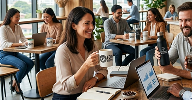 Turning Coffee Breaks into Brand Impressions with Custom Drinkware
