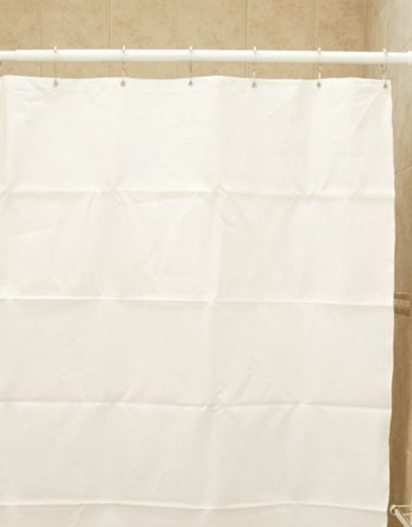 Cotton (8oz) White Shower Curtain