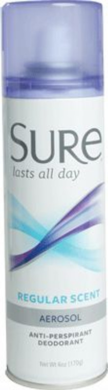 Sure Aerosol A.P./Deodorant Regular 6 oz.-Blue Can