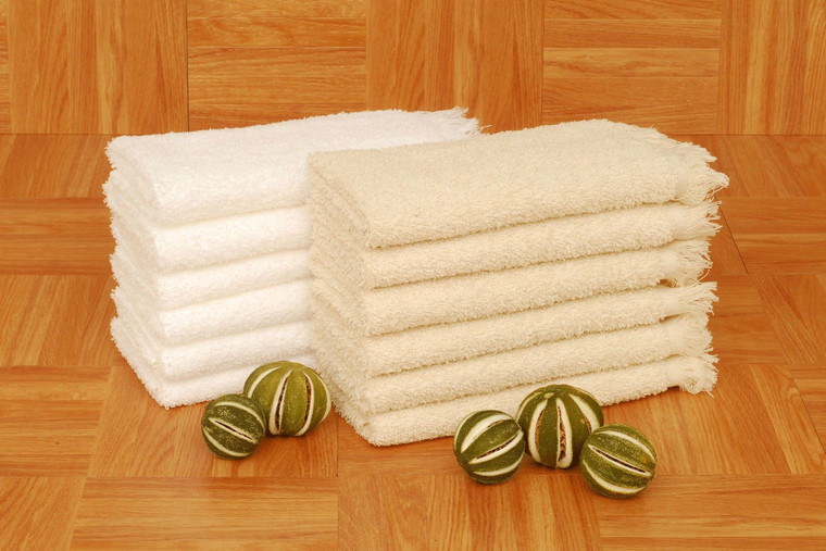 Fingertip Towel Fringed 13x18 White(1.5#) (24dz)
