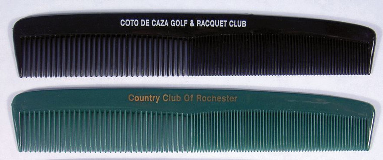 C.C. Imprinted Combs 7" Black - 1008/unit (MO)(#)