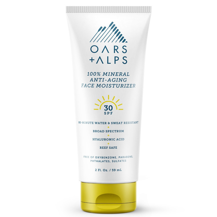 Oars & Alps 100% Mineral Anti- Aging Face Moisturizer - SPF 30 2 oz