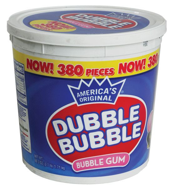 ばぶるす Double Bubble Gum - 380 ct Bucket - Fore Supply Company
