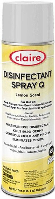 Claire Disinfectant Lemon Scent 17 oz Aerosol