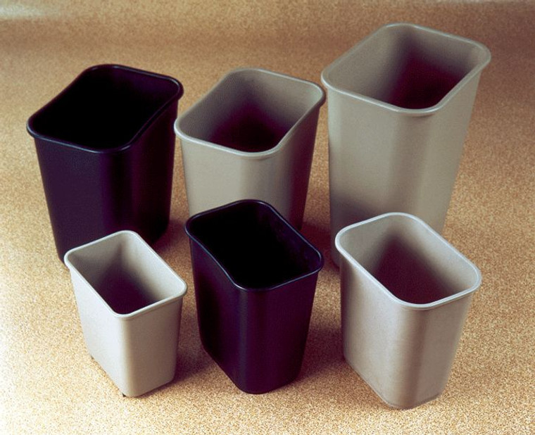 Rubbermaid Rectangel WasteBasket 28 qt - GREY (S)(#)