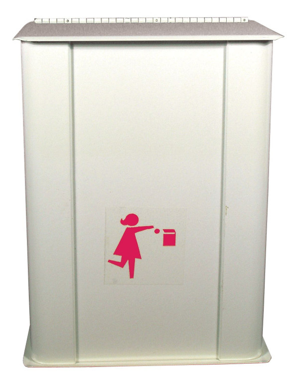 Wall Mounted White Enamel Napkin Disposal