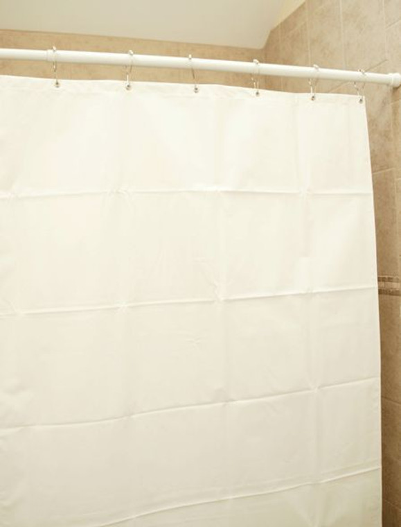 Plastic White Shower Curtain 36"x72"