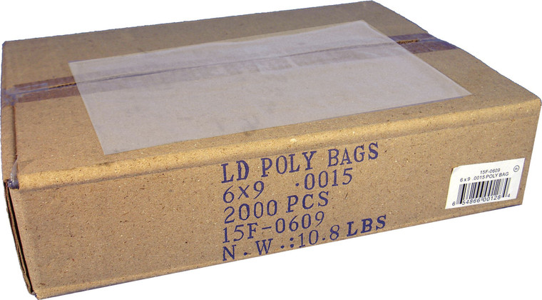 Clear Poly Bags 6" x 9" (2000 per case) #