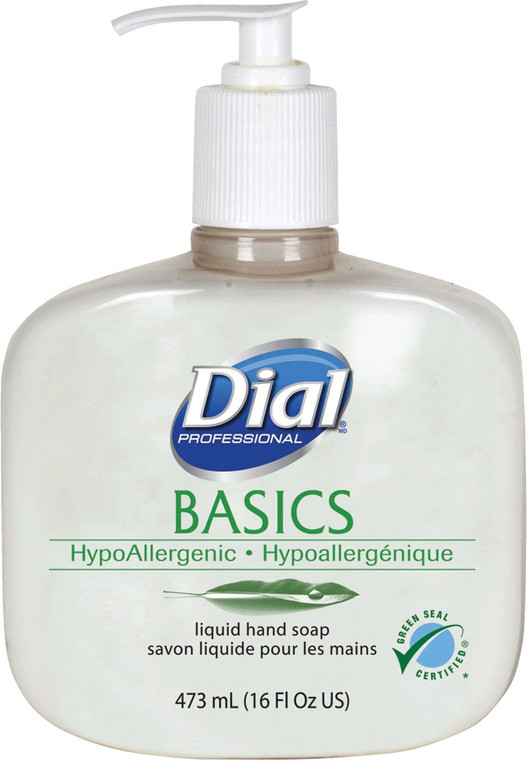 Dial Basics HypoAllergenic Liquid Soap 16oz Pump