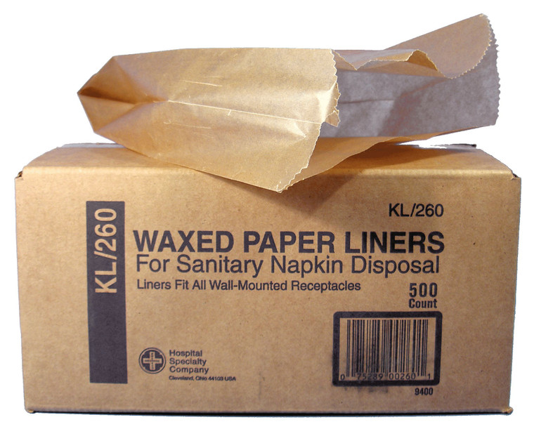 Kraft Waxed Paper Liners (7.5"x3.5"x10.25") (500/case)