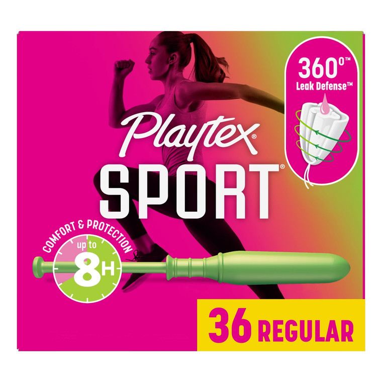 Playtex SPORT REGULAR Fragrance Free Tampons 4bx/36s/un(3un/cs)
