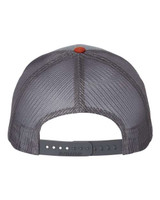 Richardson Heather Grey/Charcoal/Dark Orange Trucker Snapback